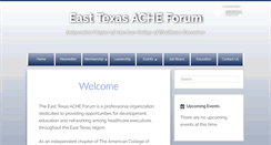 Desktop Screenshot of easttexas.ache.org