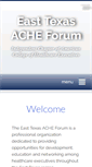Mobile Screenshot of easttexas.ache.org