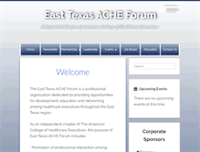 Tablet Screenshot of easttexas.ache.org